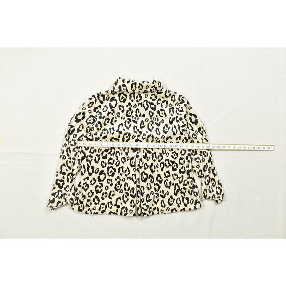 Chico's Women's Animal Print Button Blazer Jacket Size 0 Cheetah Brown Polyester - Picture 3 of 8